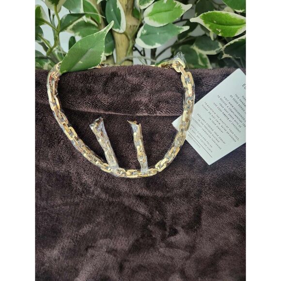 Eddie Borgo Supra Link Classic Heritage Link 17” Necklace With Earrings Set - Picture 10 of 16